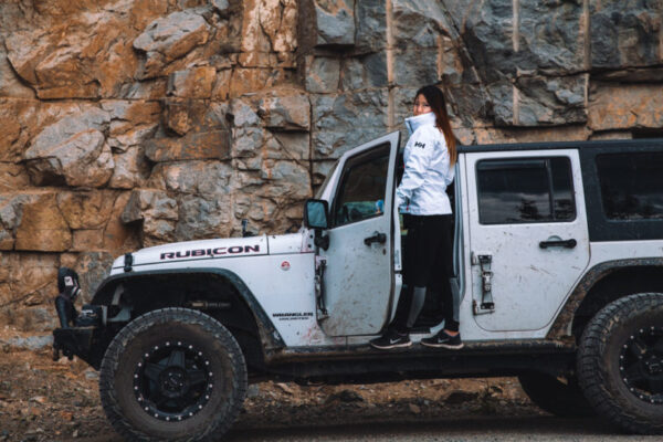 White Jeep JKU Rubicon Hardrock Monique Song