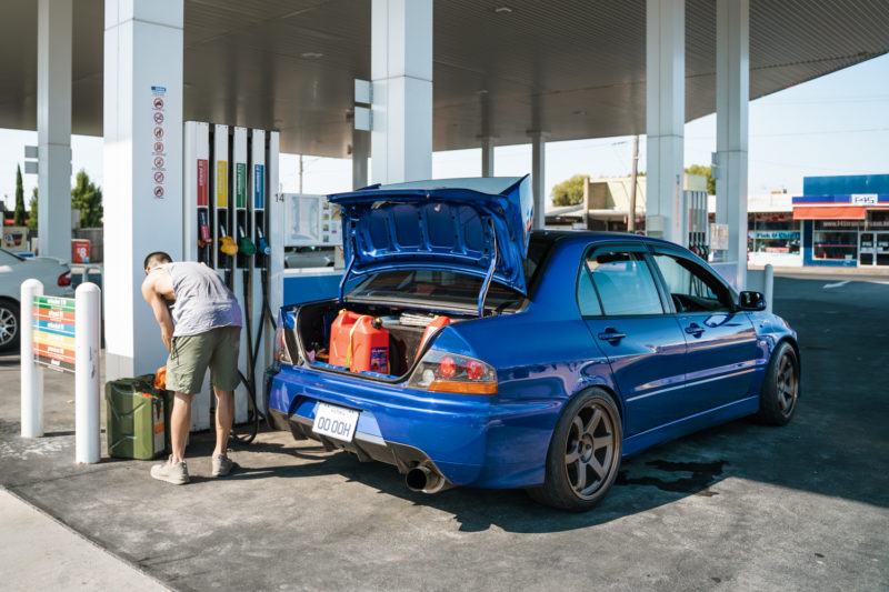 Mitsubishi EVO 9 blue2 | Overland Lady by Monique Song