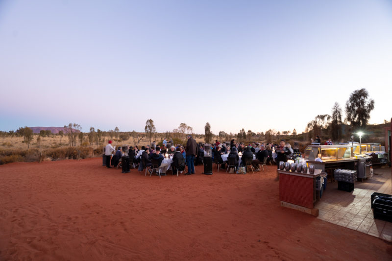 Sunset dinner at Uluru