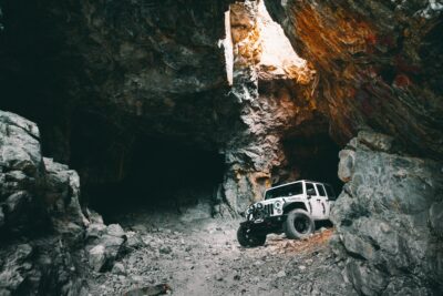 Hedley French Mine Jeep JKU Rubicon in Cave | Overland Lady by Monique Song