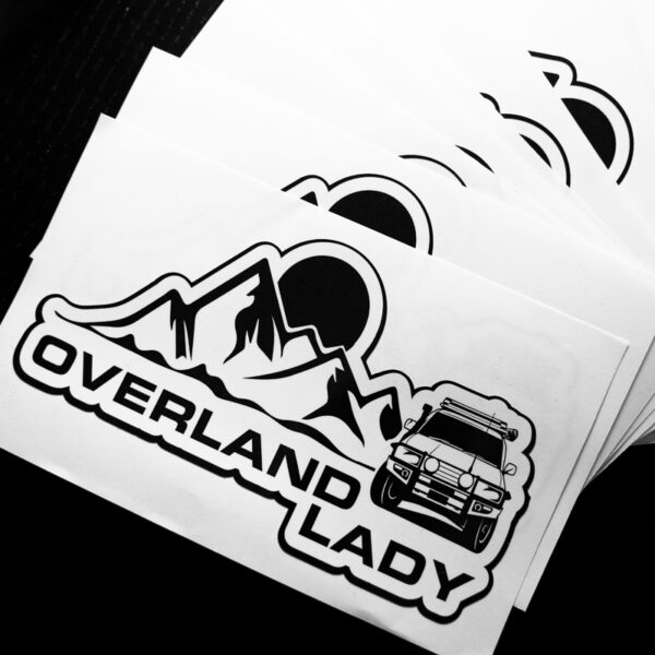 STICKER MOUNTAIN WHITE 2 | Overland Lady by Monique Song