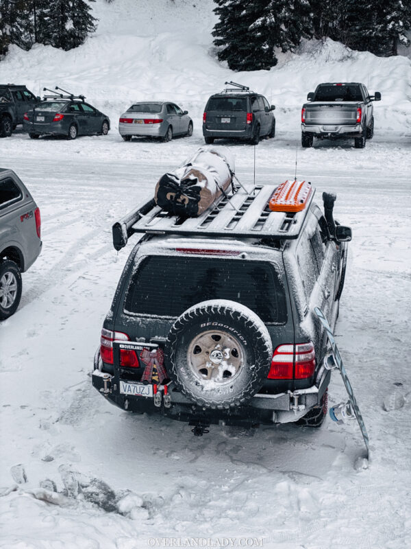 Snow Camp Landcruiser 100 series Rhino Rack 42 | Overland Lady by Monique Song