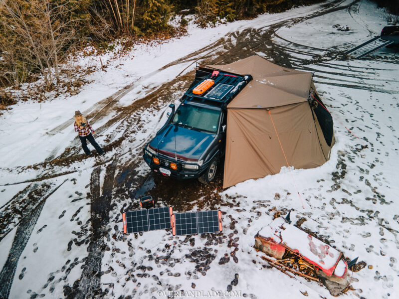 Solo Snowstorm Camping Jackery 1000 19 | Overland Lady by Monique Song