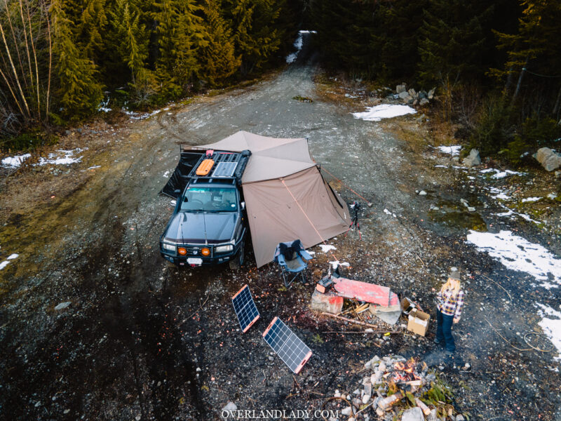 Solo Snowstorm Camping Jackery 1000 24 | Overland Lady by Monique Song