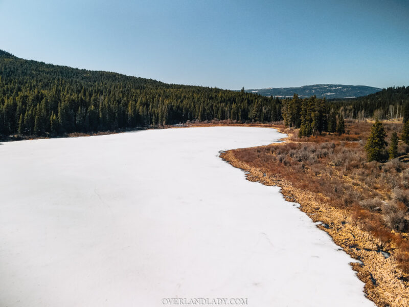 overland lady solo day1 frozen lake 2 | Overland Lady by Monique Song