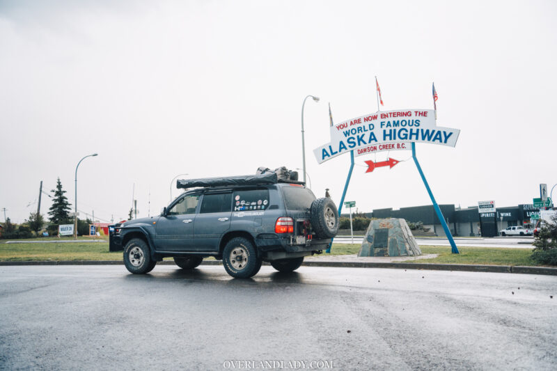 Alaska Highway Mile 0 Overland lady 3 | Overland Lady by Monique Song