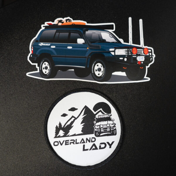 LC100 Blue Sticker 4 | Overland Lady by Monique Song
